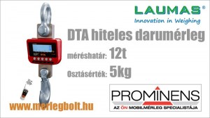DTA 12t/5.0kg hiteles darumérleg Laumas