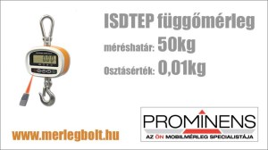 ISDTEP függőmérleg, darumérleg 50kg/0,01kg